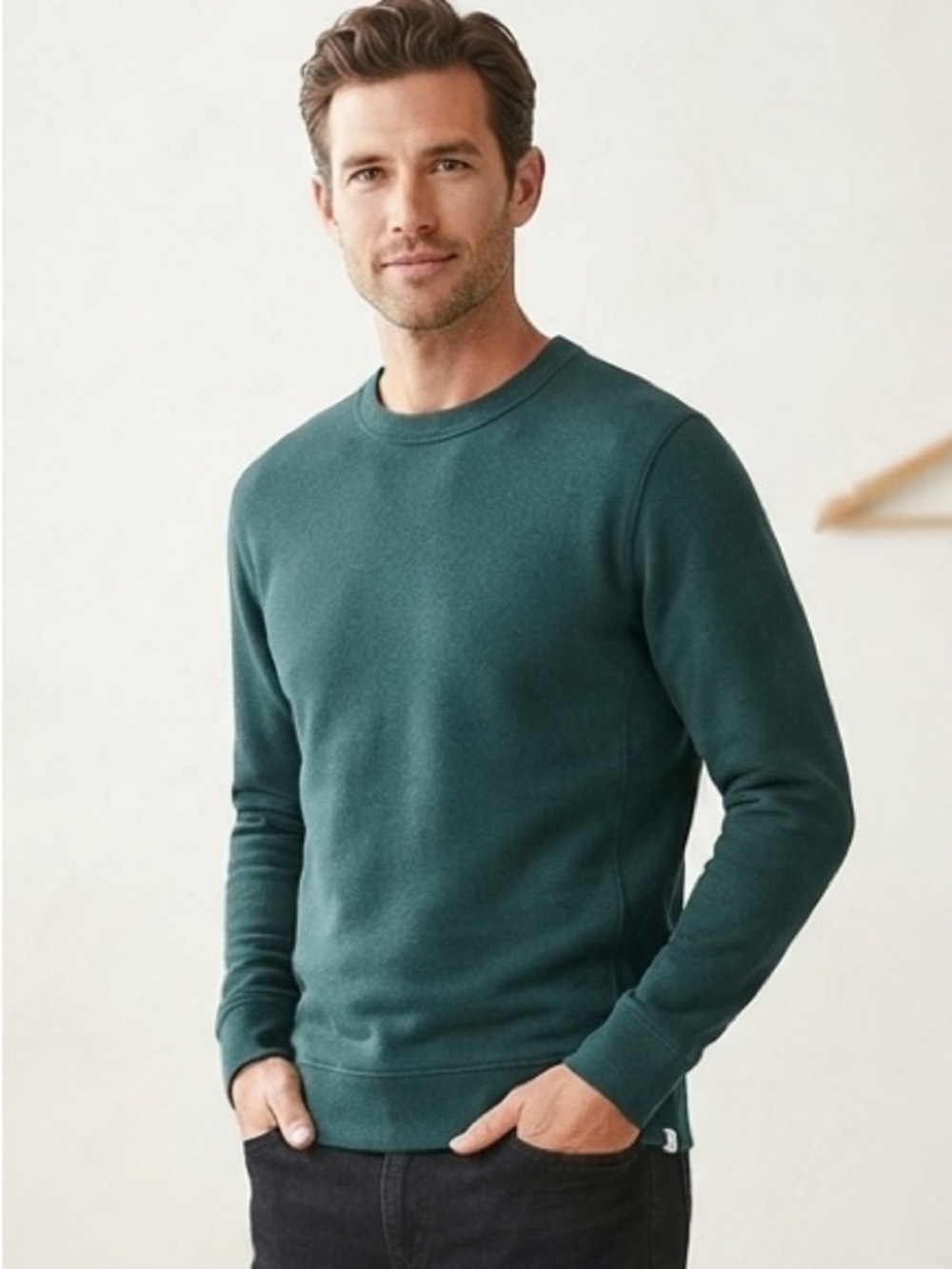 Orvis Deep Teal Green Crewneck Sweatshirt, Men’s Size Small